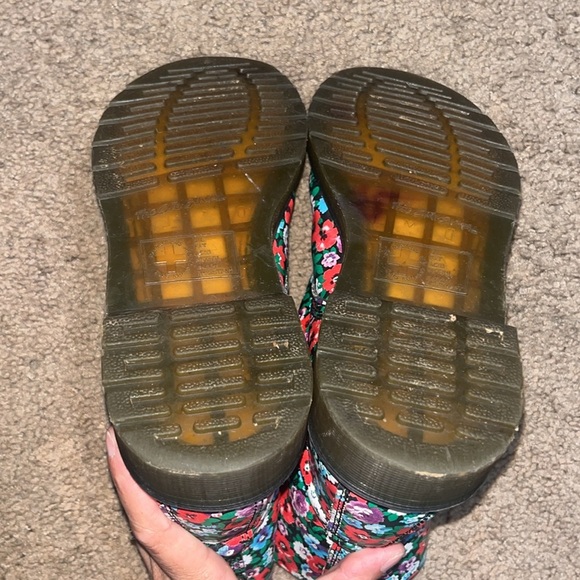 Dr. Martens 1460 Pascal Leather Lace-up Combat‎ Boots Wild Poppy Red Floral 6 - Picture 7 of 9